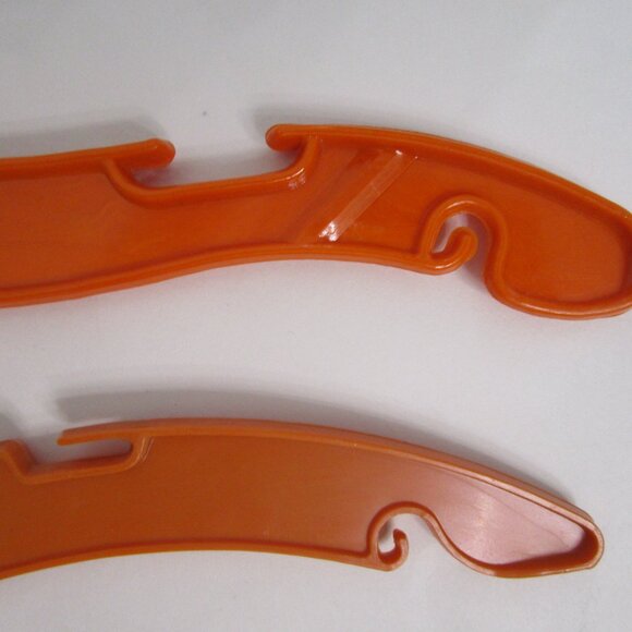 Orange Vintage Plastic Clothes Hangers Opaque Palm Beach - Picture 4 of 9